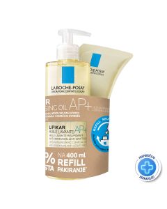 La Roche-Posay LIPIKAR HUILE LAVANTE AP+ Ulje za kupanje obogaćeno lipidima protiv nadraženosti i svrbeža, 400 ml  + REFILL PAKIRANJE, 400 ml