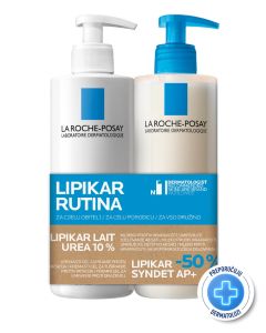 La Roche-Posay Lipikar Lait Urea 10% Hidratacijski losion + Lipikar Syndet Kremasti gel za tuširanje Promo pakiranje