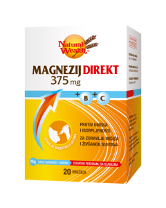 Magnezij Direkt 375 mg + B + C 20 vrećica