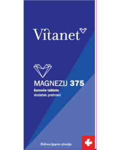 Vitanet Magnezij 375 mg 28 šumećih tableta 